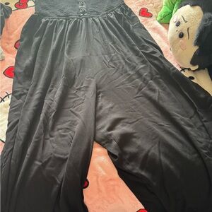 Torrid 2X smocked lace up culotte jumpsuit